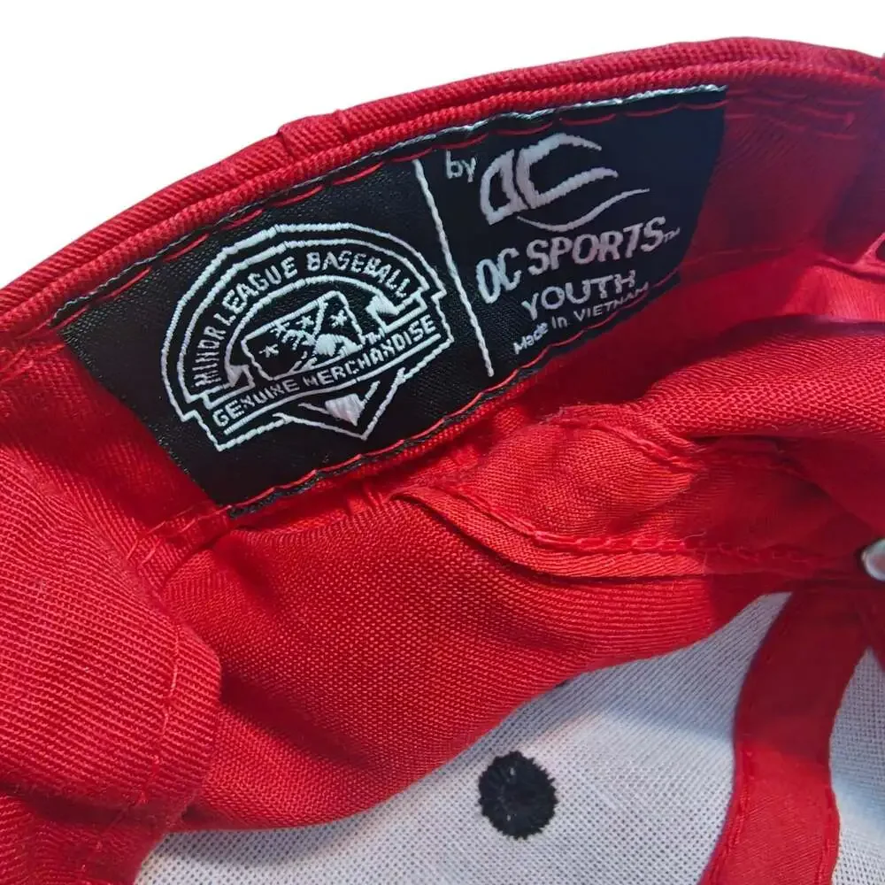 Batavia Muckdogs MiLB Youth Hat OC Sports Red Black Adjustable Baseball Cap